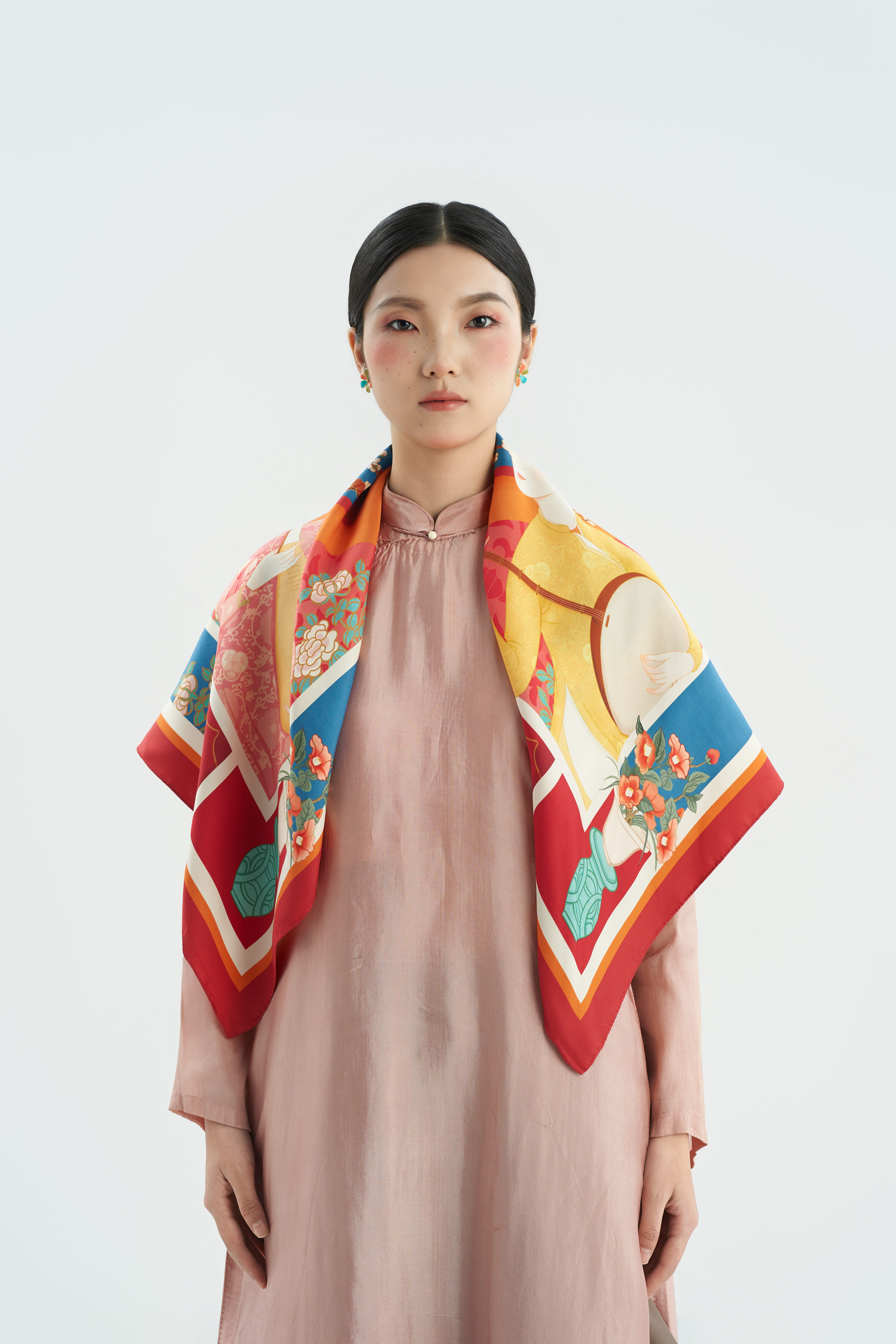 Khăn lụa Ngọc Nữ Cầm Tâm/ Size 70x70
